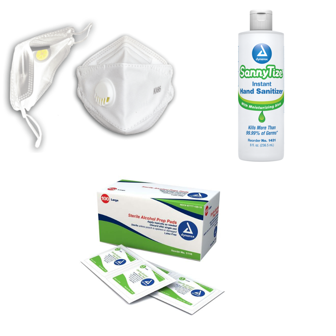 PPE Starter Kit I - Masks, Hand Sanitizer & Alcohol Wipes - Senior.com PPE